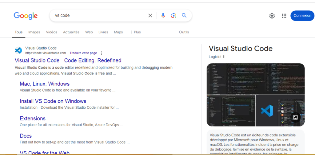 How to search for Visual Studio Code on browser